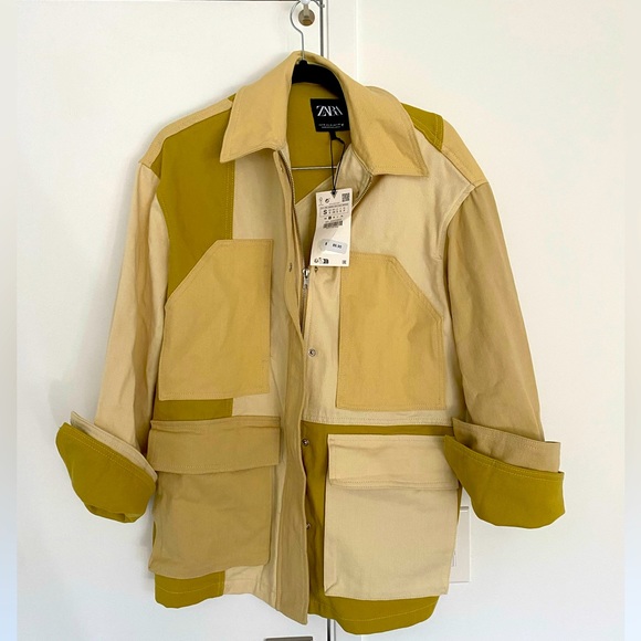 Zara LIMITED EDITION patchwork utility jacket - Picture 1 of 2